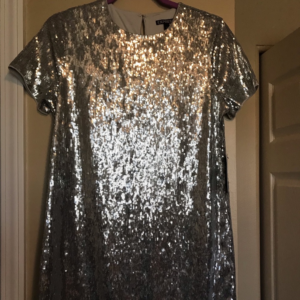 Silver Sequin BNWT Mini Dress